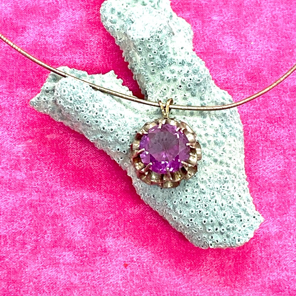 Sterling Alexandrite Pendant Necklace